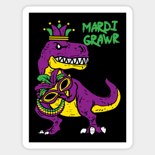 Mardi Grawr T-Rex Dino Magnet